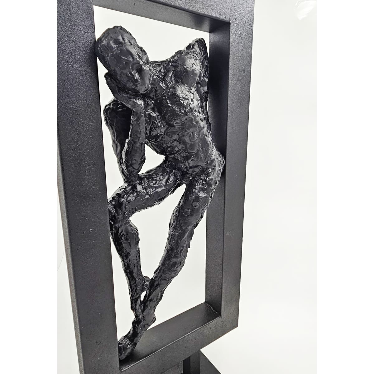 Austin Prod Post Mod Impressionist Gerard Koch Man in Frame Sculpture 2000s, black - image 10 of 10