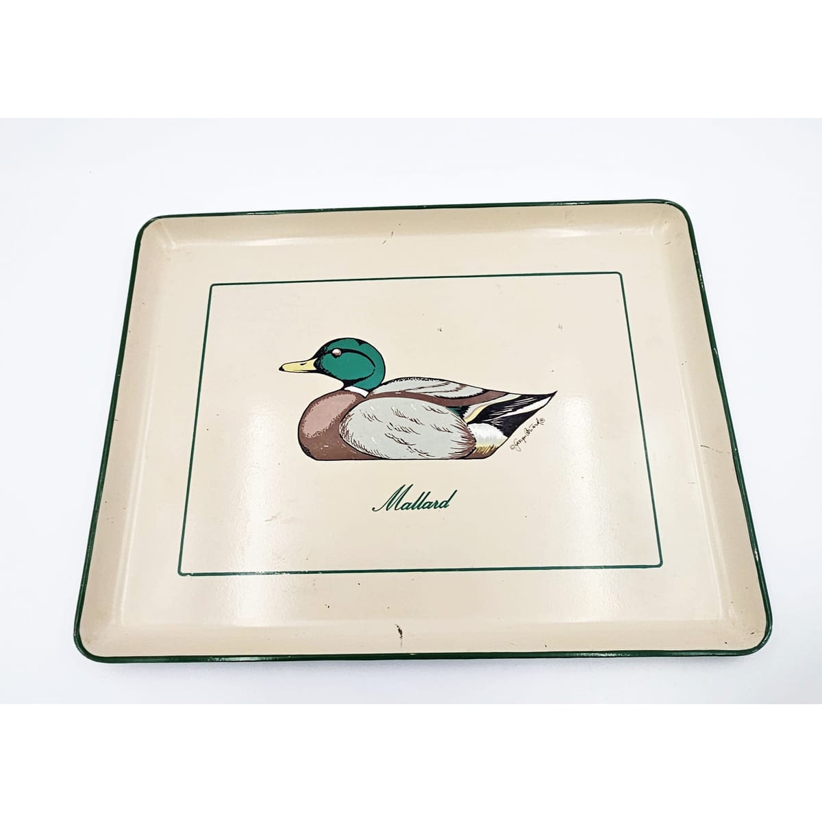 Georges Briard Serveware Rare Georges Briard Mallard Duck Tray & Ice Bucket Barware Set 1950s
