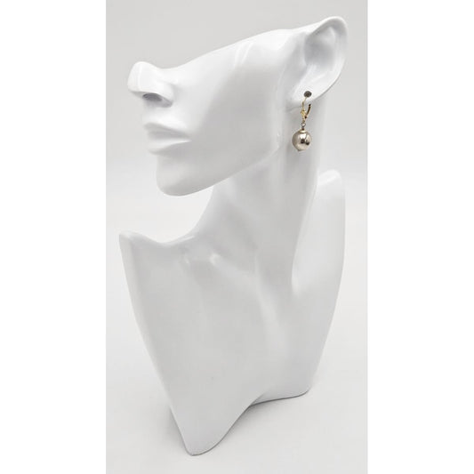 Designer Phil Reeder Sterling & 14k Modernist Drop Dangle Earrings 1980-90s, multicolor, gold, silver - image 2 of 9