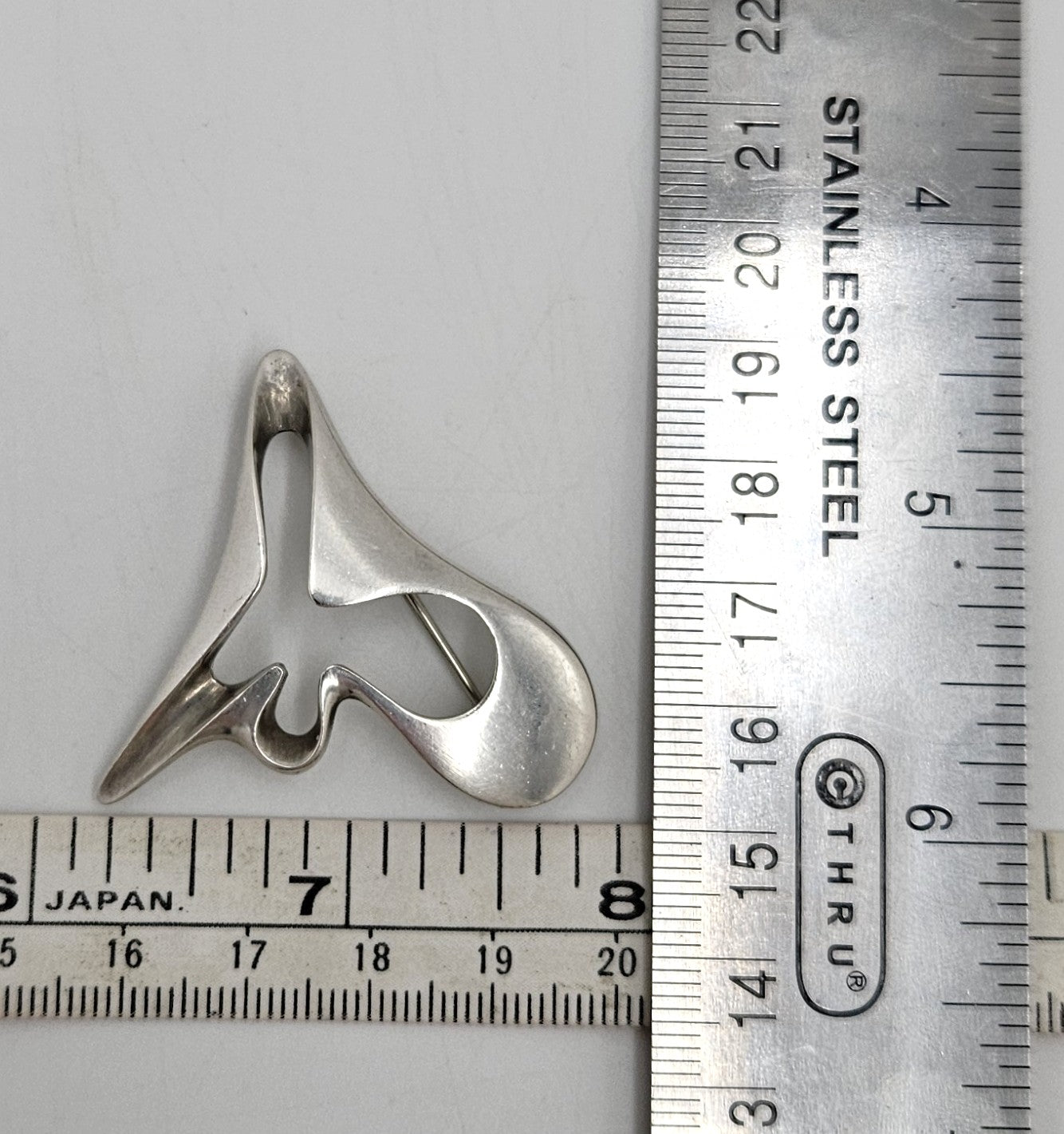Georg Jensen sterling silver Koppel Biomorphic Brooch, view 7 of 7