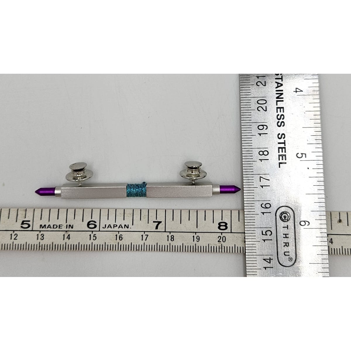 Postmodern Memphis Style Geometric Bar Statement Brooch Signed Dated 1988, alternate product view 8
