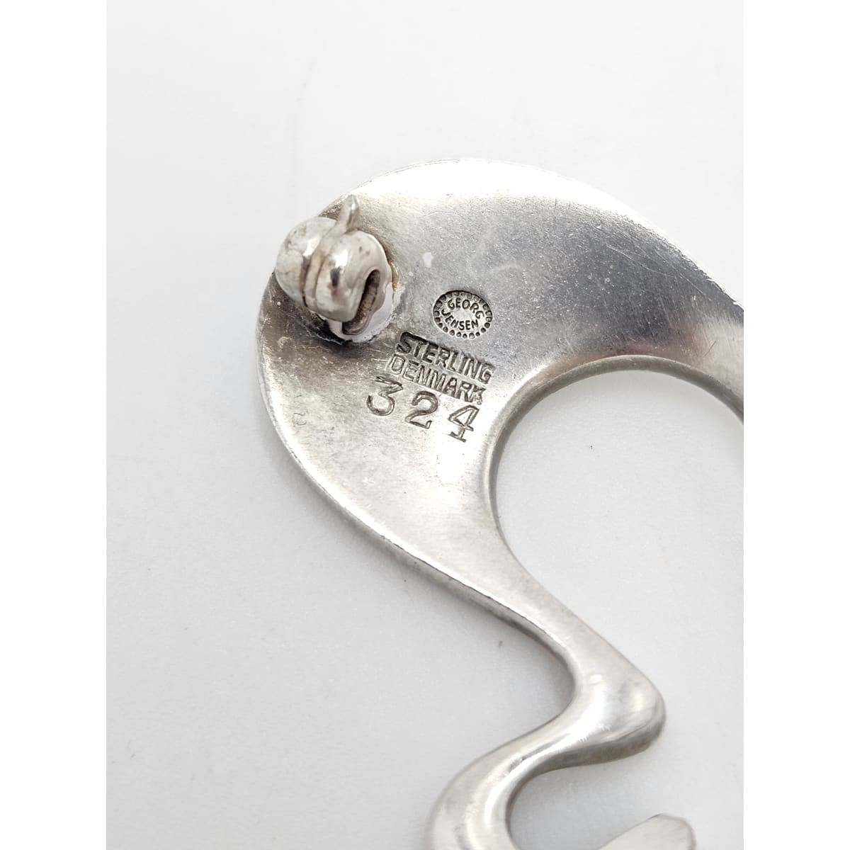 Georg Jensen sterling silver Koppel Biomorphic Brooch, view 6 of 7