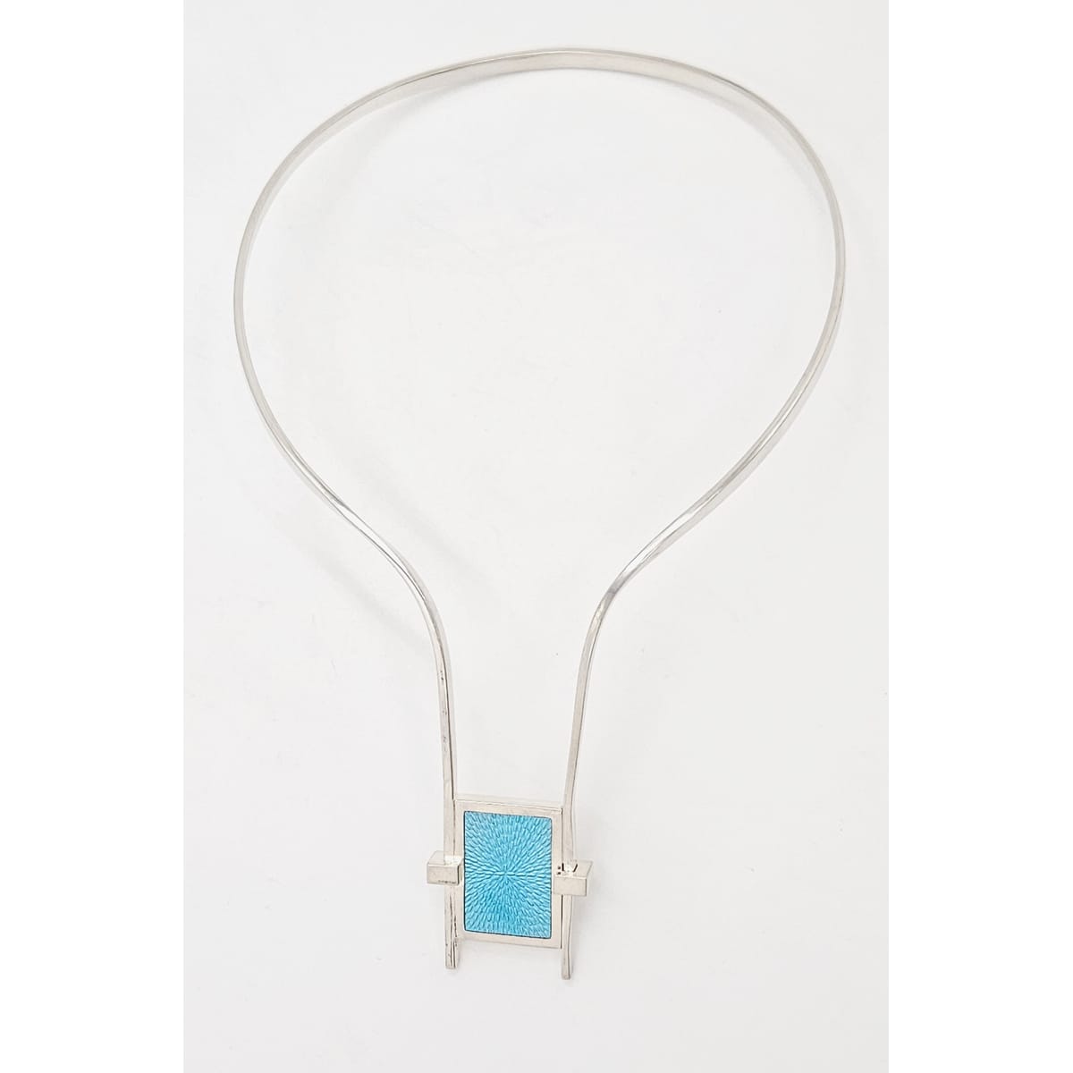 Pekka Piekainen for Auran Kultaseppa Finland sterling silver and enamel Necklace 1973, view 4 of 10