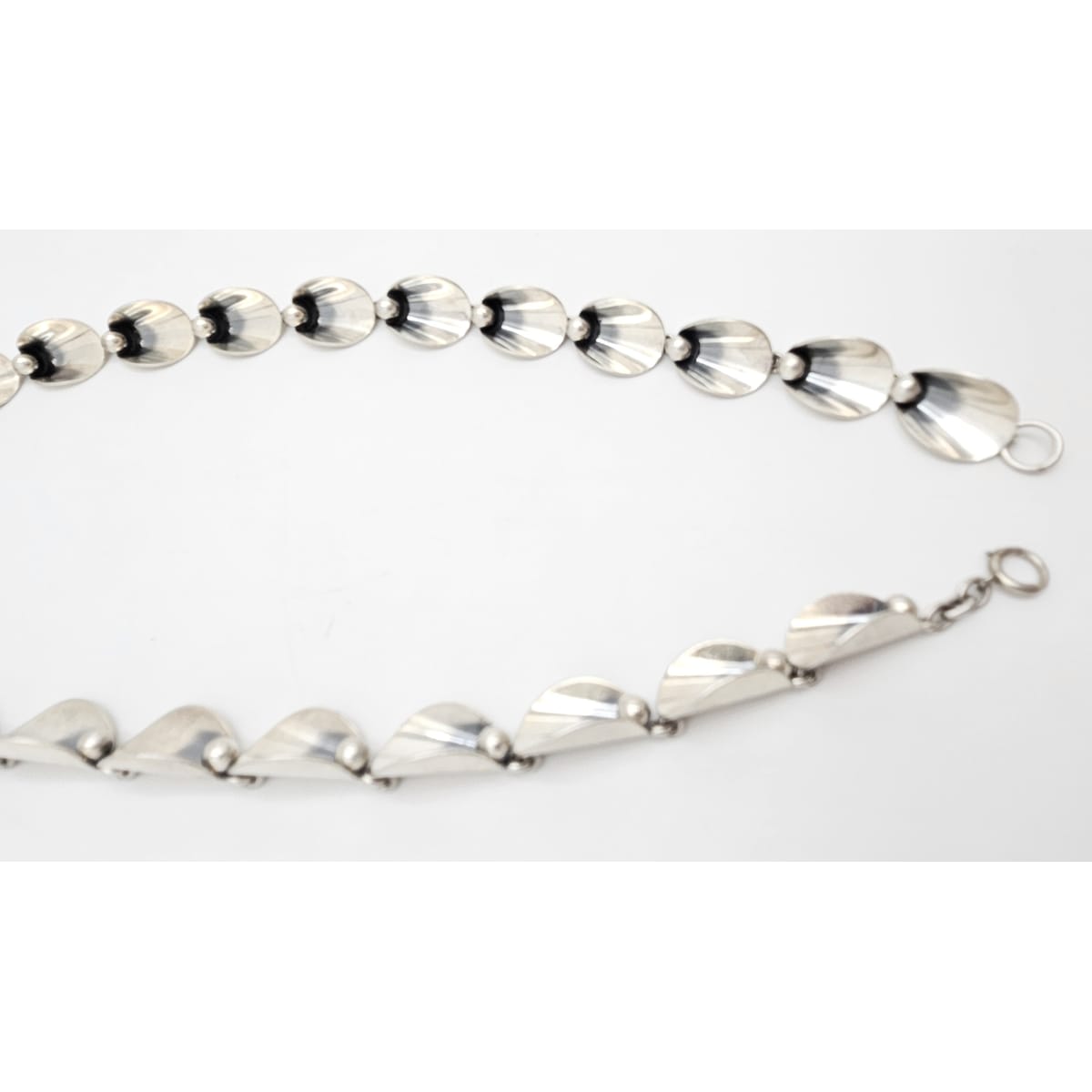 Niels Erik From Denmark sterling silver Art Deco Flora Fauna Necklace circa 1940s, view 4 of 9