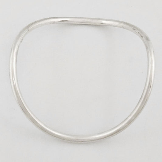 Betty Cooke sterling silver modernist Wavy Tubular Bangle Bracelet Circa 1960s, view 1 of 7