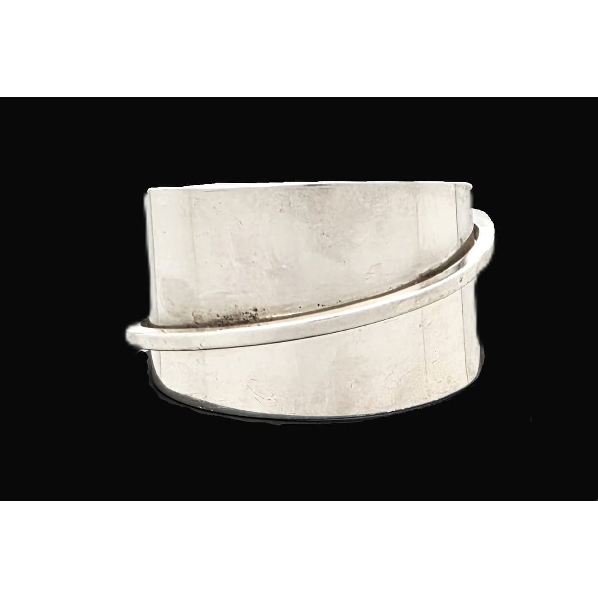 Designer Henry Steig sterling silver abstract modernist Studio Cuff 1950s