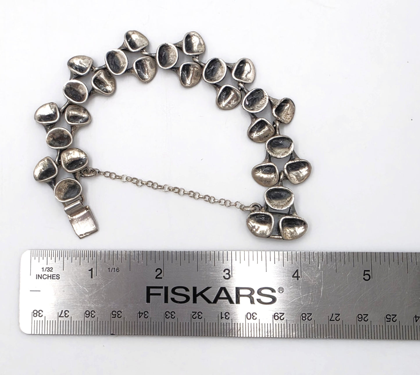 Rare Valon Kulta Hopea Valo-Koru Finland Sterling Reindeer Moss Bracelet 1972, alternate product view 8