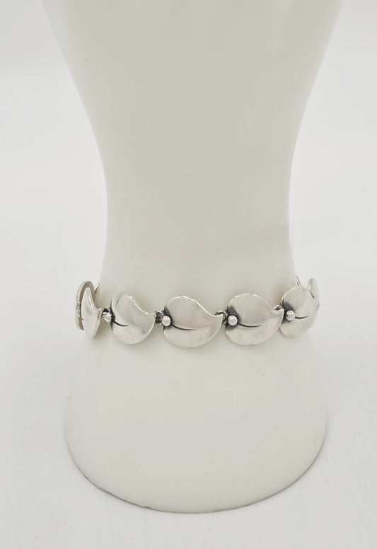 Niels Erik From of Denmark Sterling Flora Fauna Link Bracelet Circa 1940s/1950s, alternate product view 2