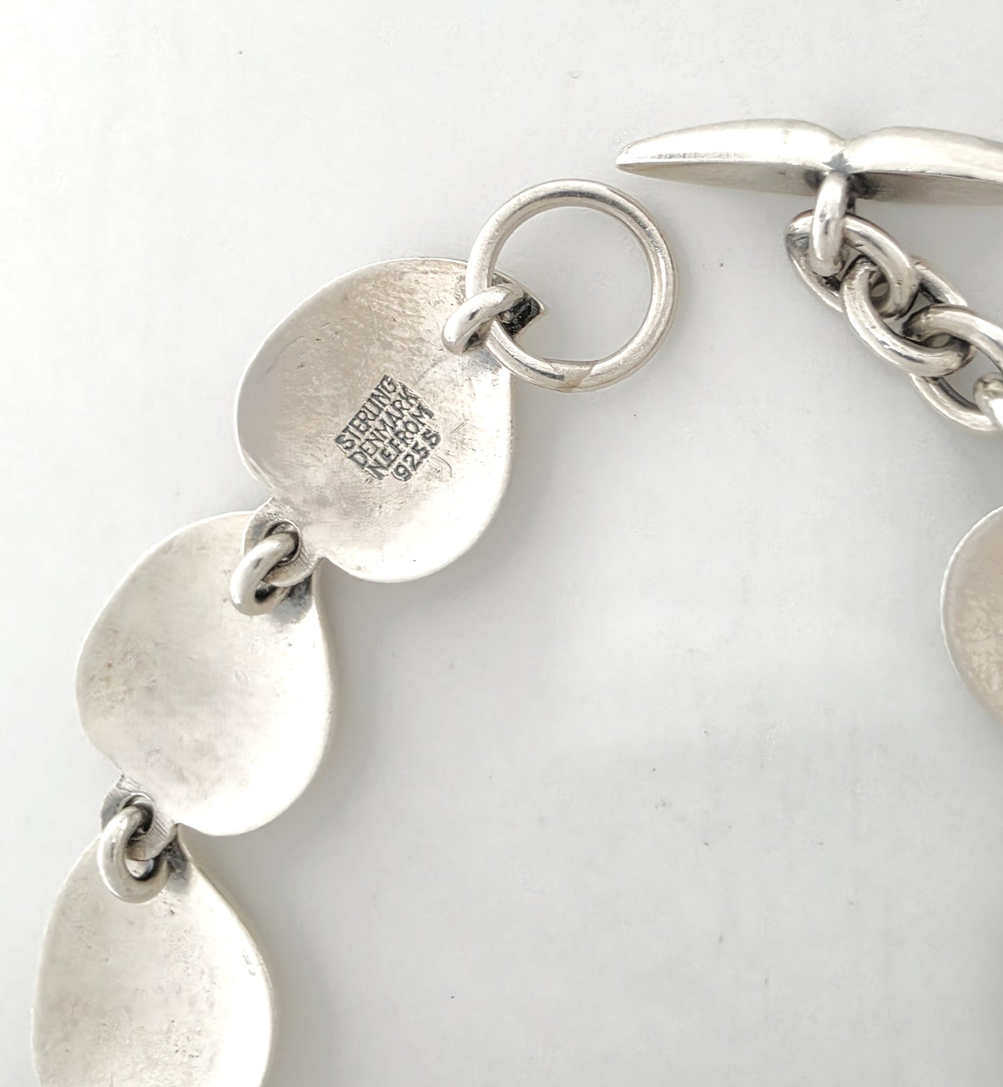 Niels Erik From of Denmark Sterling Flora Fauna Link Bracelet Circa 1940s/1950s, alternate product view 9
