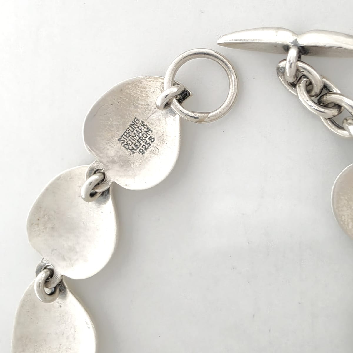 Niels Erik From of Denmark Sterling Flora Fauna Link Bracelet Circa 1940s/1950s, alternate product view 9
