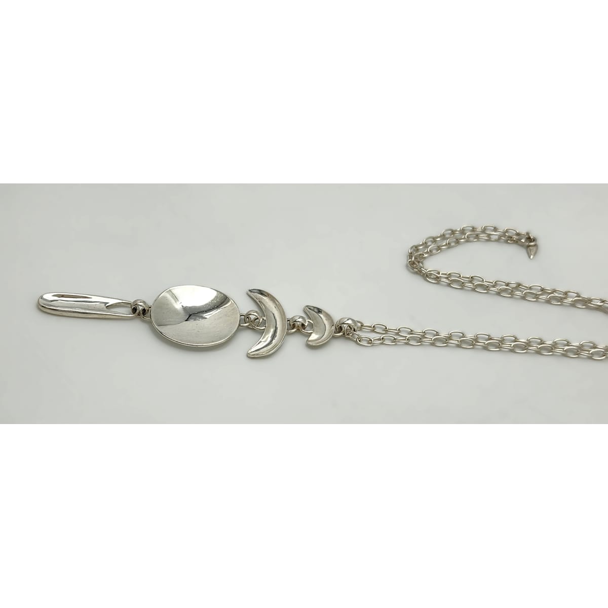 Vintage RLM Robert Lee Morris Sterling Modernist Articulated Pendant Necklace, alternate product view 5