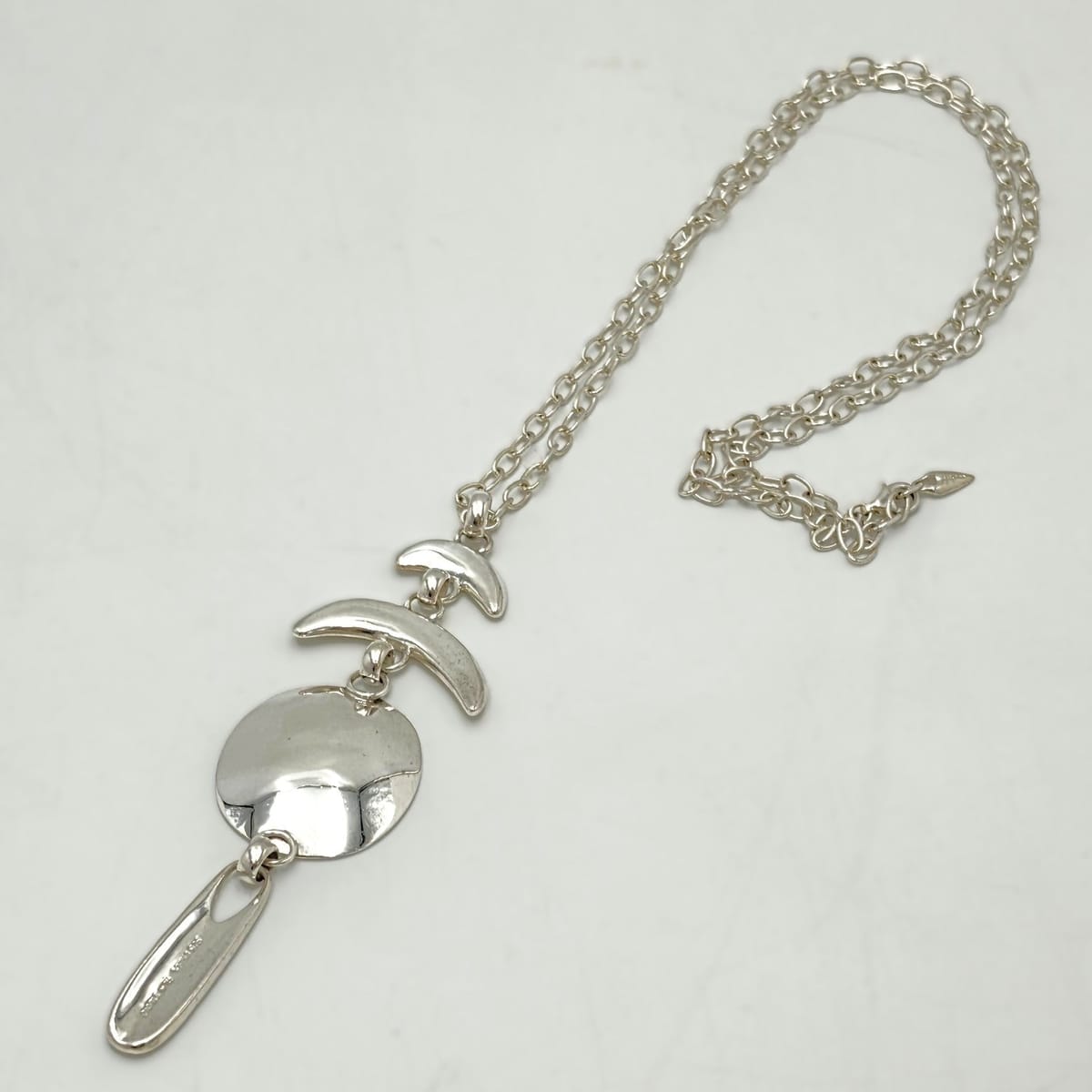 Vintage RLM Robert Lee Morris Sterling Modernist Articulated Pendant Necklace, alternate product view 7