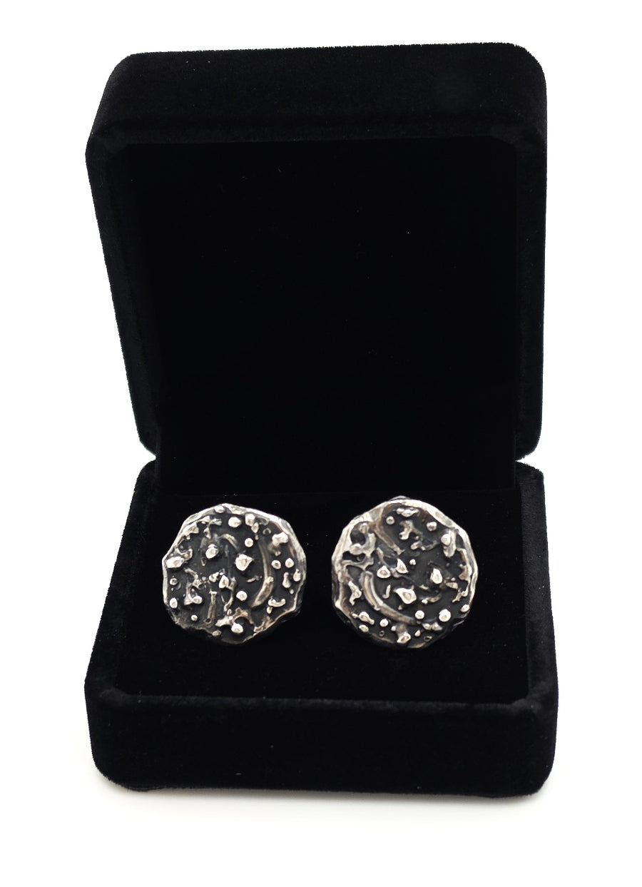 Halberstadt Denmark Jewelry Danish Halberstadt Brutalist Abstract Sterling Cufflinks Circa 1960s RARE