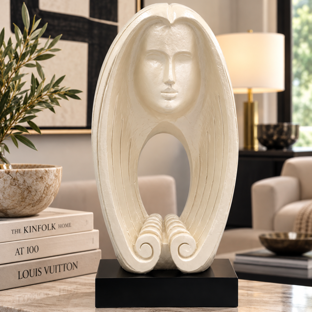 Austin Productions Sculpture Restored Austin Productions Large Ceramic Sculpture "Woman&