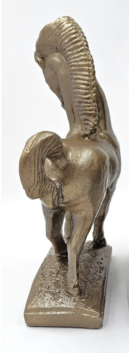 Jaru California Ceramic Greek Revival Roman Stallion Horse Sculpture Circa 1970s