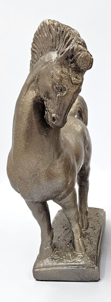 Jaru California Ceramic Greek Revival Roman Stallion Horse Sculpture Circa 1970s