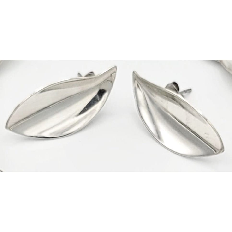 A & K Denmark Jewelry Aarre Krogh Denmark Sterling Modernist Earrings 1960s