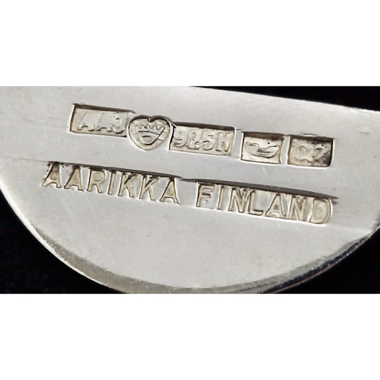Aarikka Jewelry Paola Suhonen Aarikka Finland Sterling Silver Modernist Bracelet Circa 1964