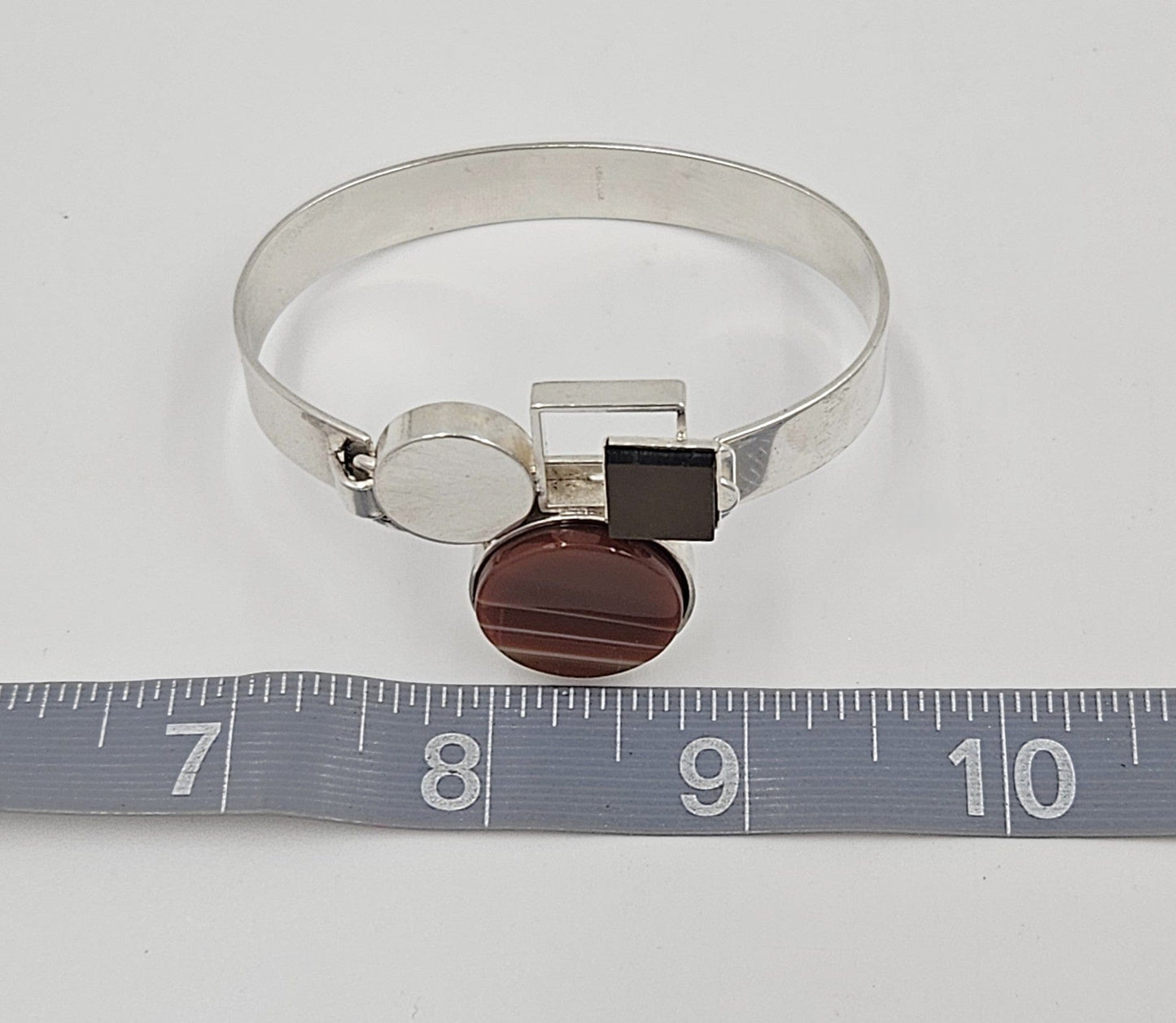 Alain Lerolle Jewelry French Designer Alain LeRolle Sterling Silver Modernist Bracelet