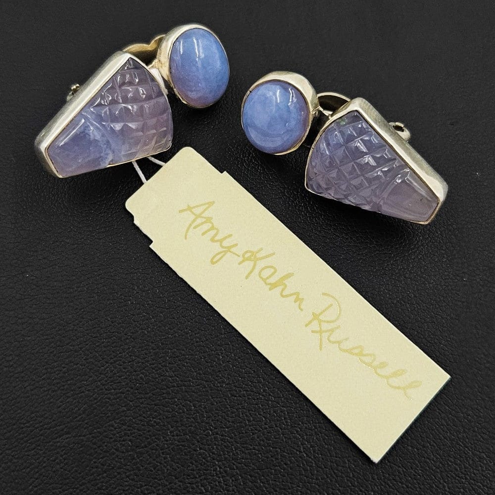Amy Kahn Russell Jewelry NOS Designer Amy Kahn Russell Sterling Silver & Crystals Earrings New w Tag