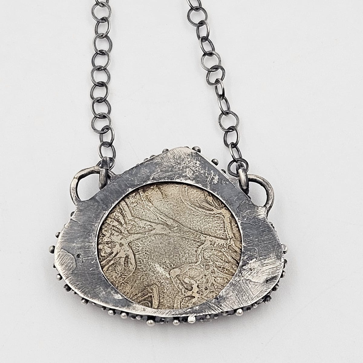 Artisan Signed Necklace Jewelry Artisan Signed Sterling & Crazy Lace Agate Pendant Necklace
