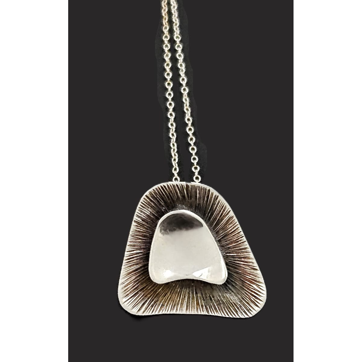Borresen Lassen Jewelry Børresen Lassen B&L Denmark Sterling Amoeba 2 Tier Retro Mod Necklace 50&