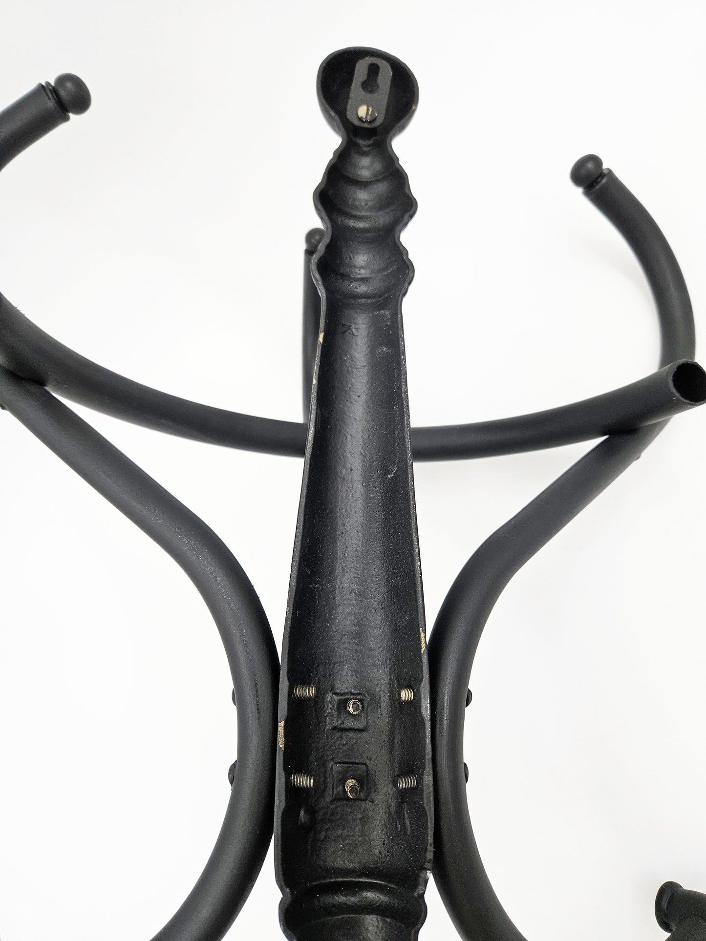 Brass Coat Rack Coat Rack Restored Vintage Retro Chic Wall Hanging Matte Black Brass Coat & Hat Rack