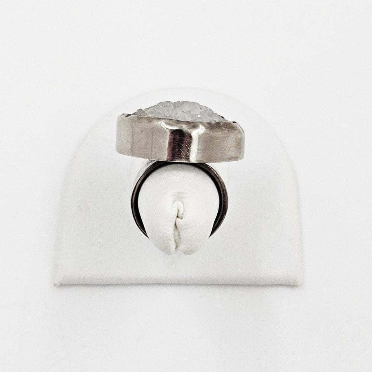 Chan Luu Jewelry Designer Chan Luu Modernist Bold Sterling & Drusy Quartz Crystal Ring