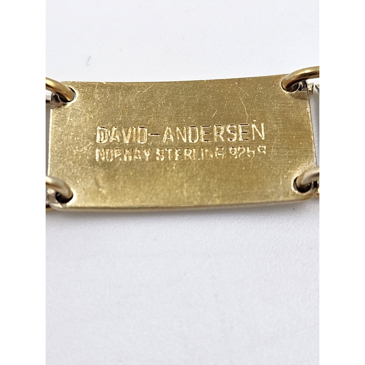 David Andersen Jewelry David Andersen Norway Sterling & Enamel Art Deco Floral Panel Link Bracelet 40s