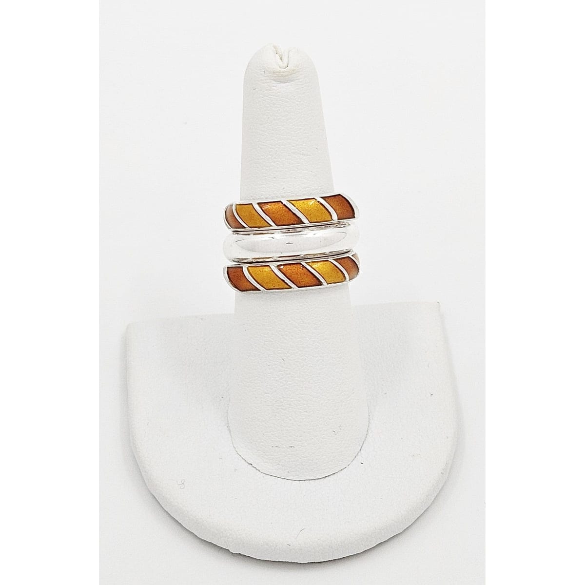 David Andersen Jewelry Norwegian David Andersen Sterling & Blue Enamel Wrap Ring Circa 1960s