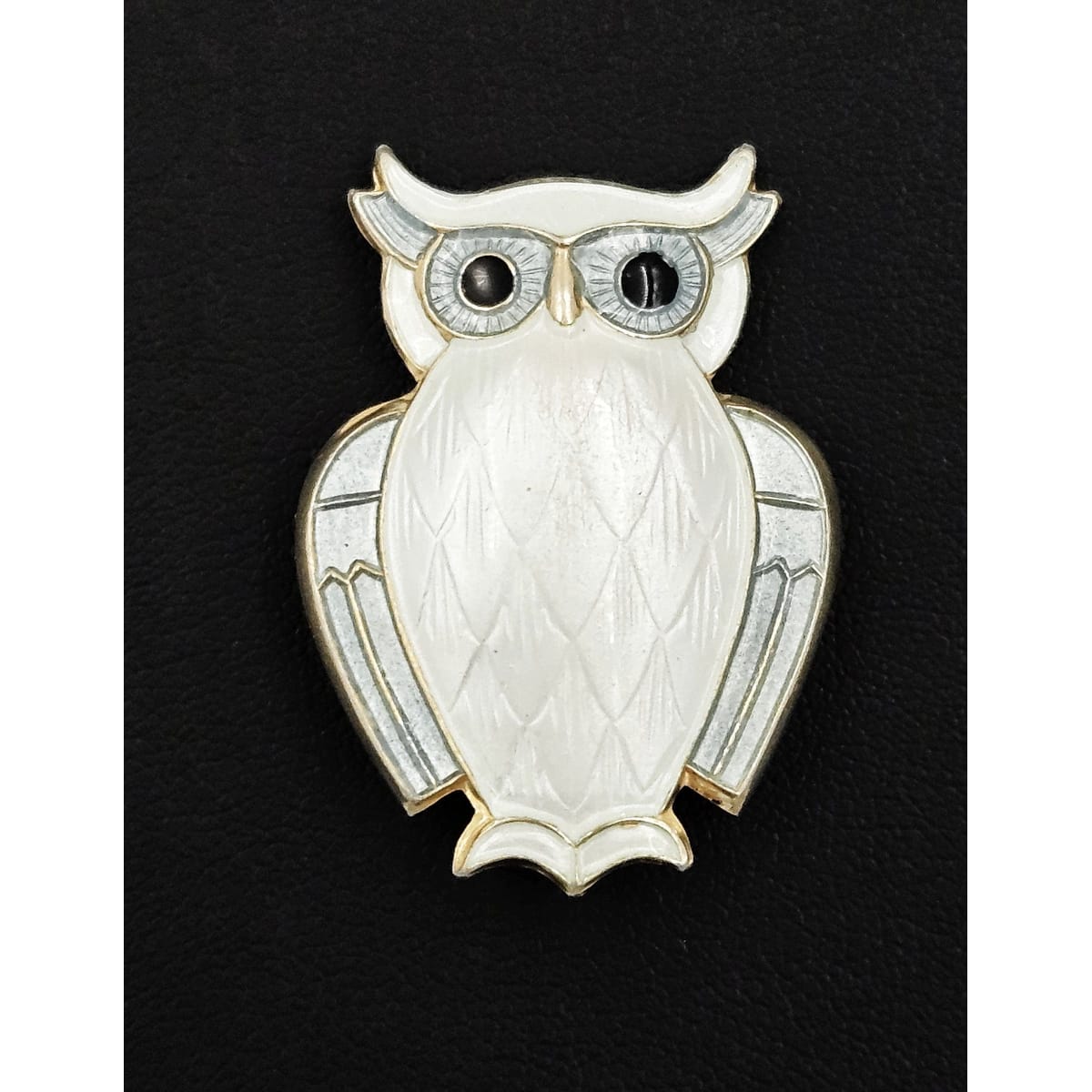 David Andersen Jewelry RARE David Andersen Norway Sterling & Enamel Owl Brooch Pin Pendant 1950&