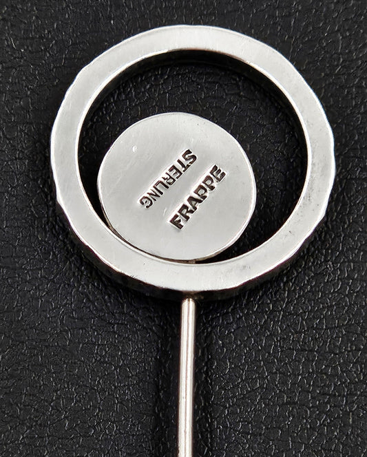 Frappe Jewelry Incredibly Rare James Frappe Abstract Modernist Stick Pin Brooch C. 40s/50s