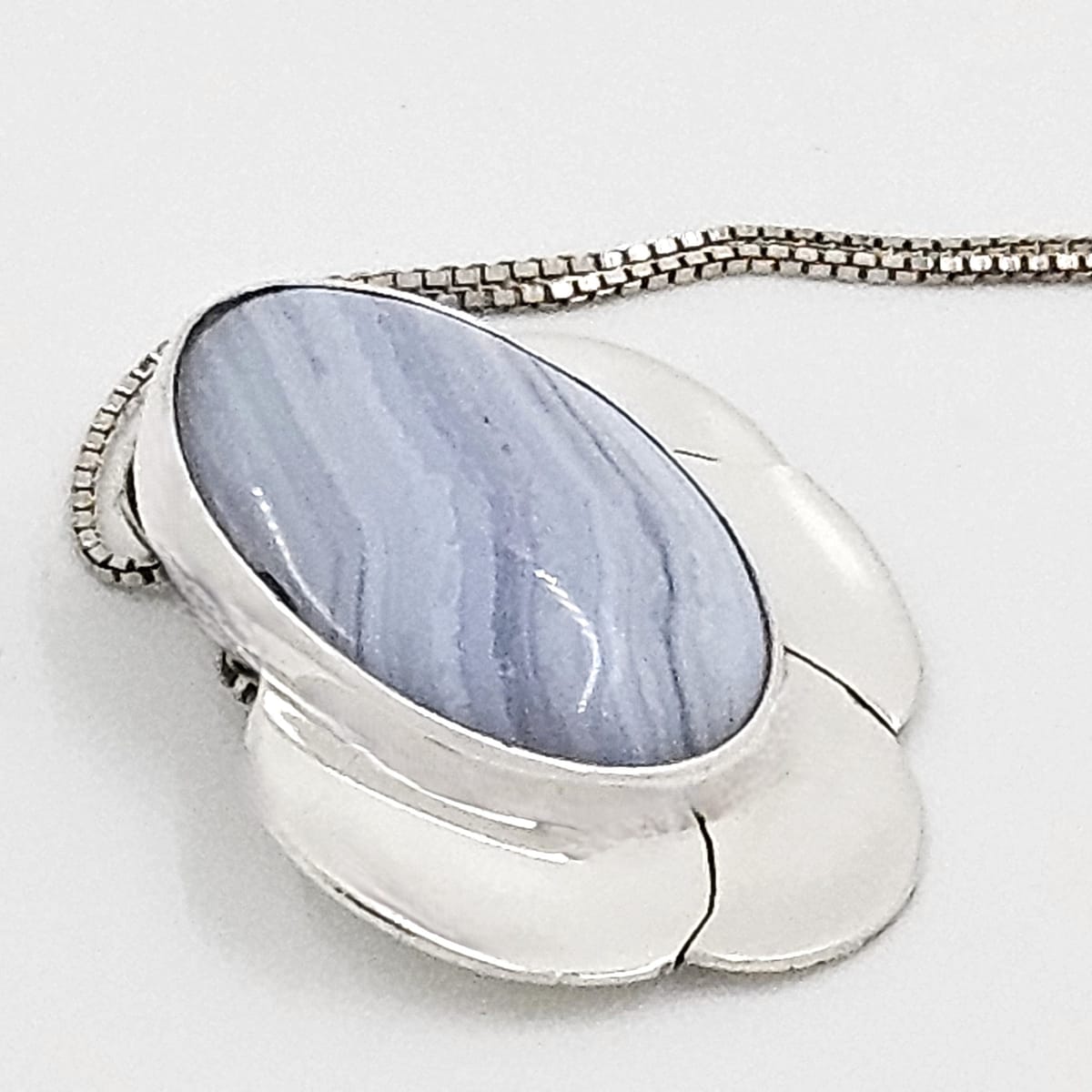 Gunn Trigere Denmark Jewelry Gunn Trigère Sterling & Agate Scandinavian Modernist Flower Necklace 1960s