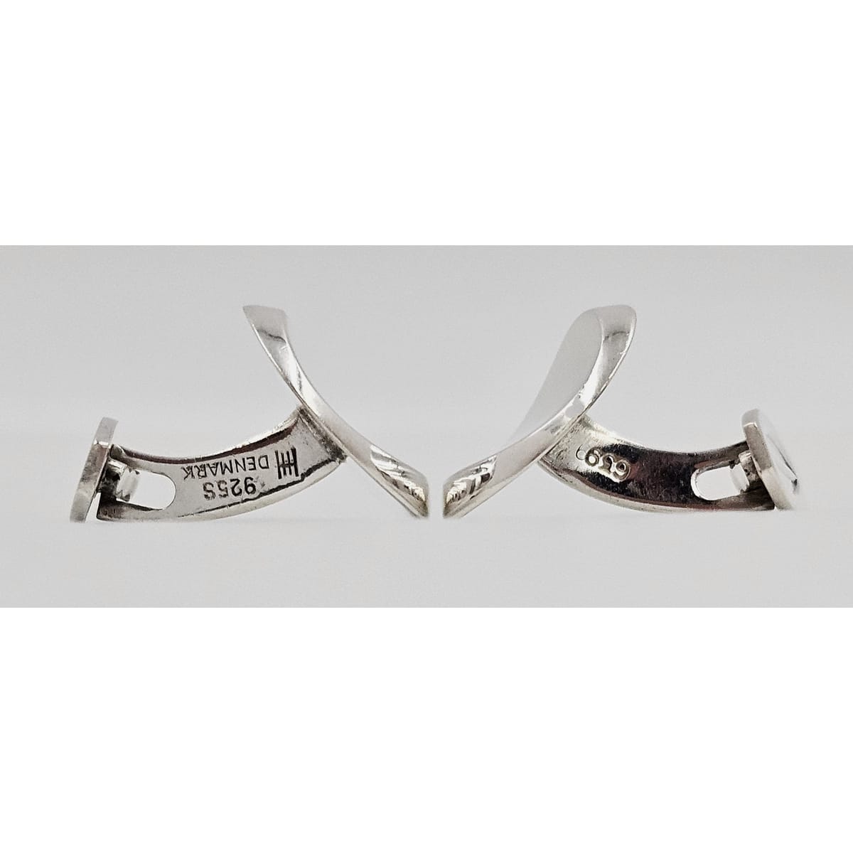 Hans Hansen Jewelry Superb Hans Hansen Denmark Sterling Silver Modernist Cufflinks