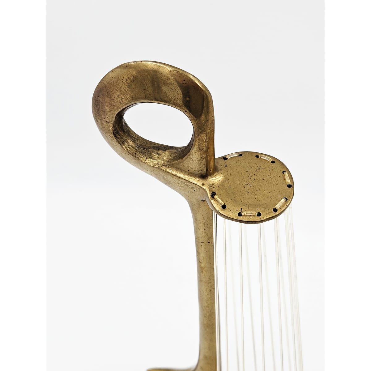 Hattakitkosol Somchal Sculpture Rare and Superb Hattakitkosol Somchal Bronze & String Abstract Sculpture