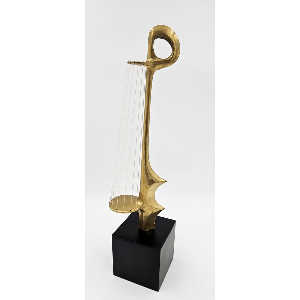 Hattakitkosol Somchal Sculpture Rare and Superb Hattakitkosol Somchal Bronze & String Abstract Sculpture