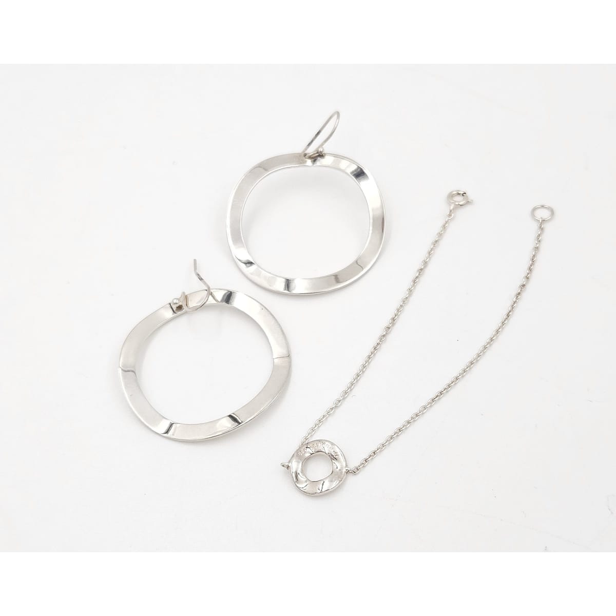 Ippolita Jewelry Retired Designer Ippolita Italy Sterling Modernist Bracelet & Earrings Set