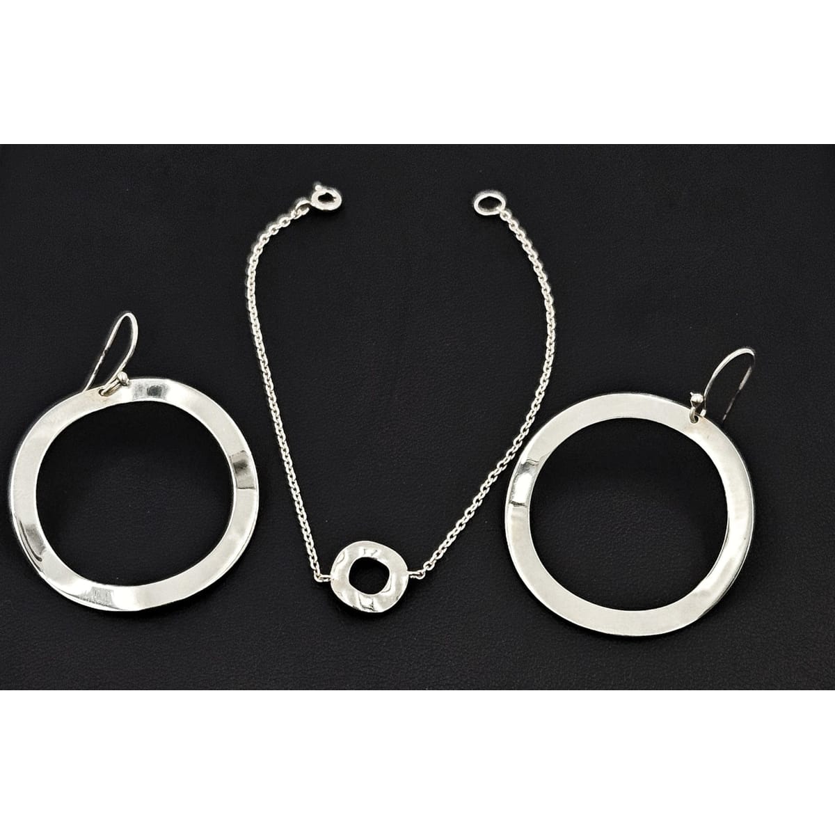 Ippolita Jewelry Retired Designer Ippolita Italy Sterling Modernist Bracelet & Earrings Set