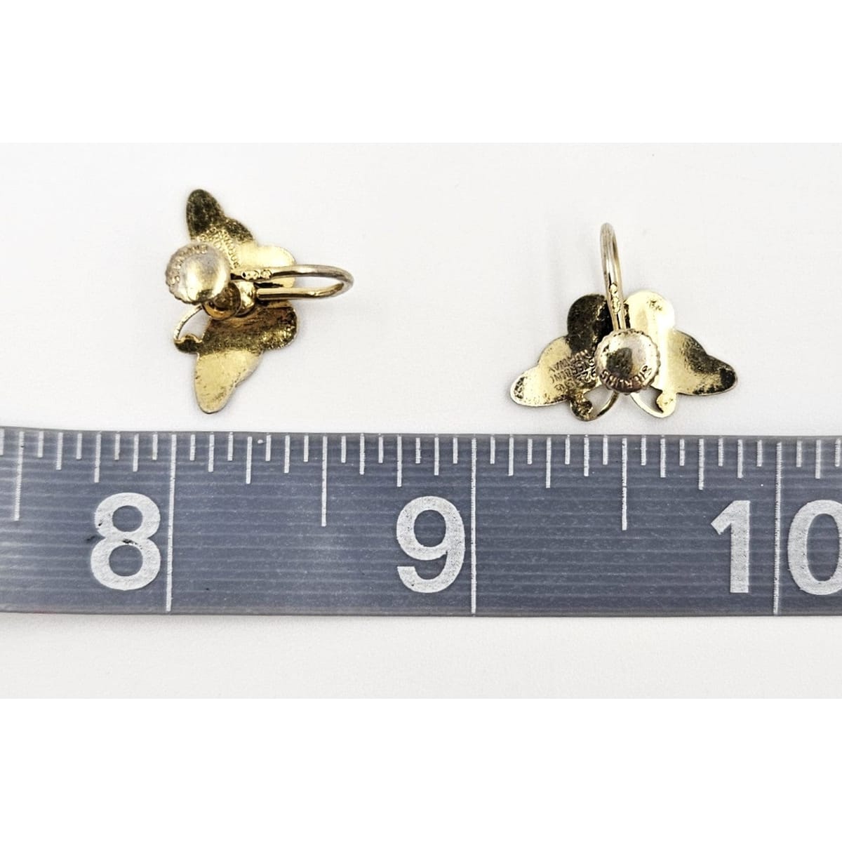 Ivar Holth Jewelry Ivar Holth Norway Gilt Sterling Royal Blue Enamel Butterfly Earrings Circa 1950s