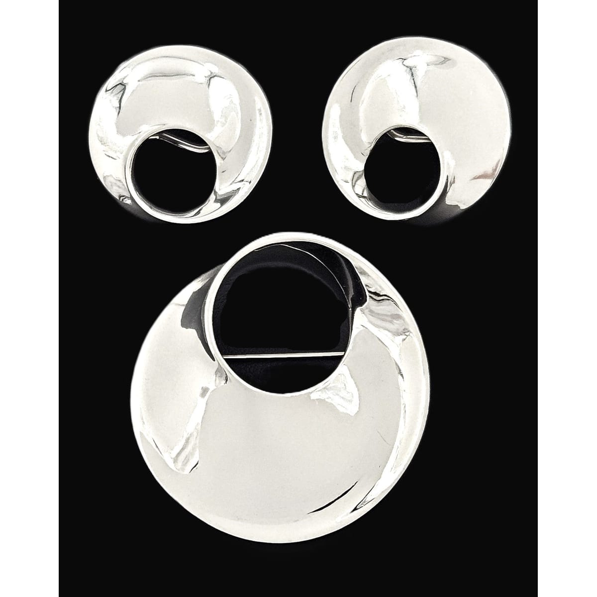 James Avery Jewelry Retired James Avery Sterling Modernist Mobius Brooch Earrings Set NWOT