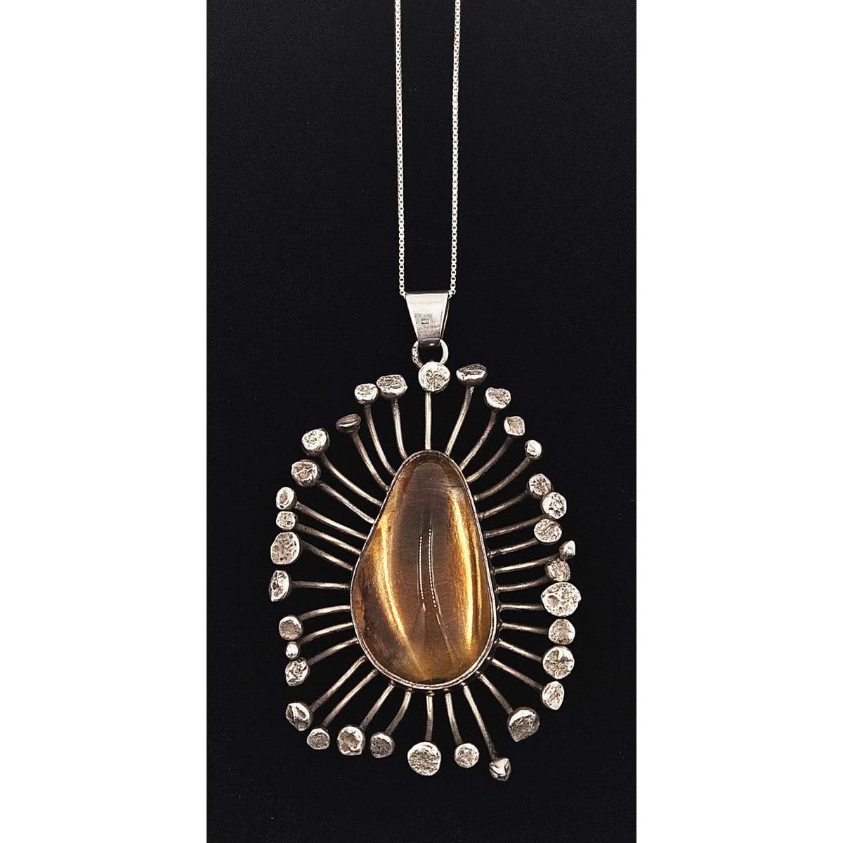 Jane Wiberg Jewelry Superb Rare Danish Jane Wiberg Sterling & Quartz Necklace