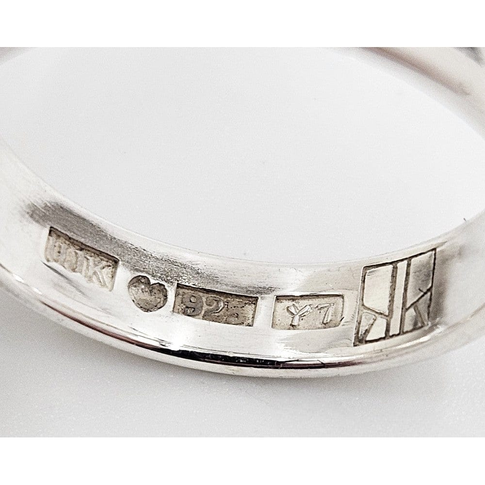 Kaunis Koru Jewelry Designer Finnish Kaunis Koru Sterling & Gold Modernist HUGE Ring 1976