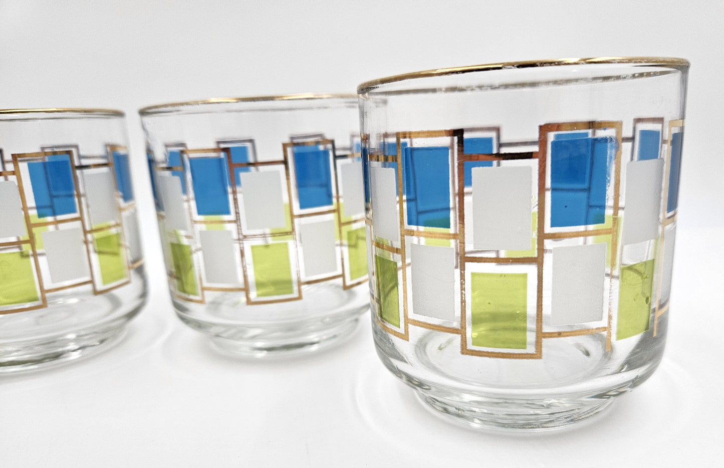 Libbey Barware Fantastic Libbey Glassware Nordic Pattern Hostess Set of 4 Glasses 1940/50's