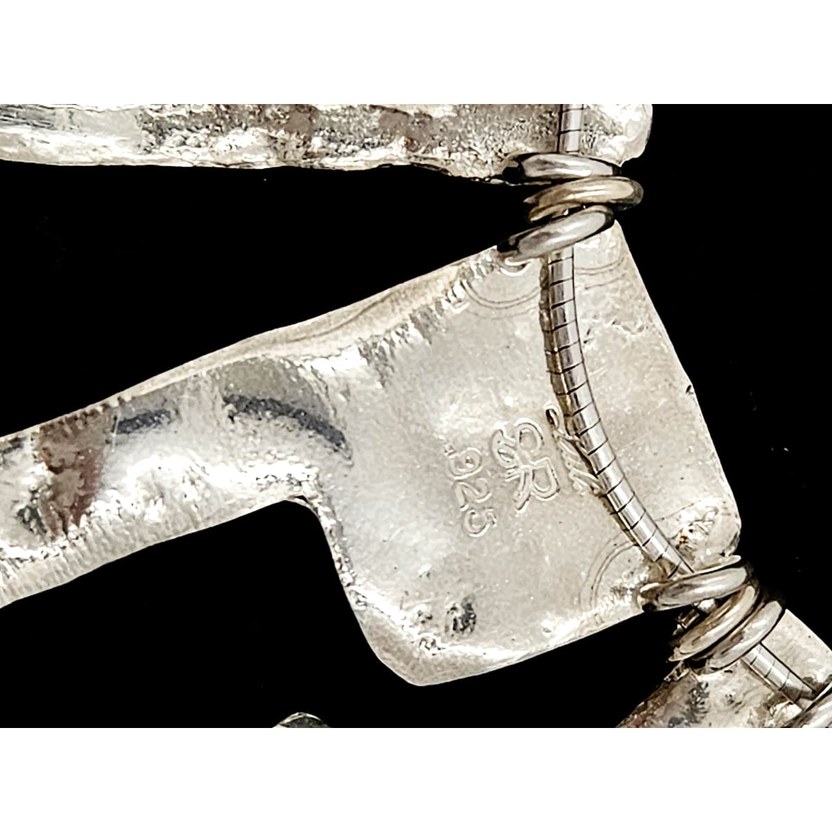 Luli Hammerstein Jewelry Luli Hammersztein Sterling Roman Glass Modernist Necklace & Bracelet Set 1980s