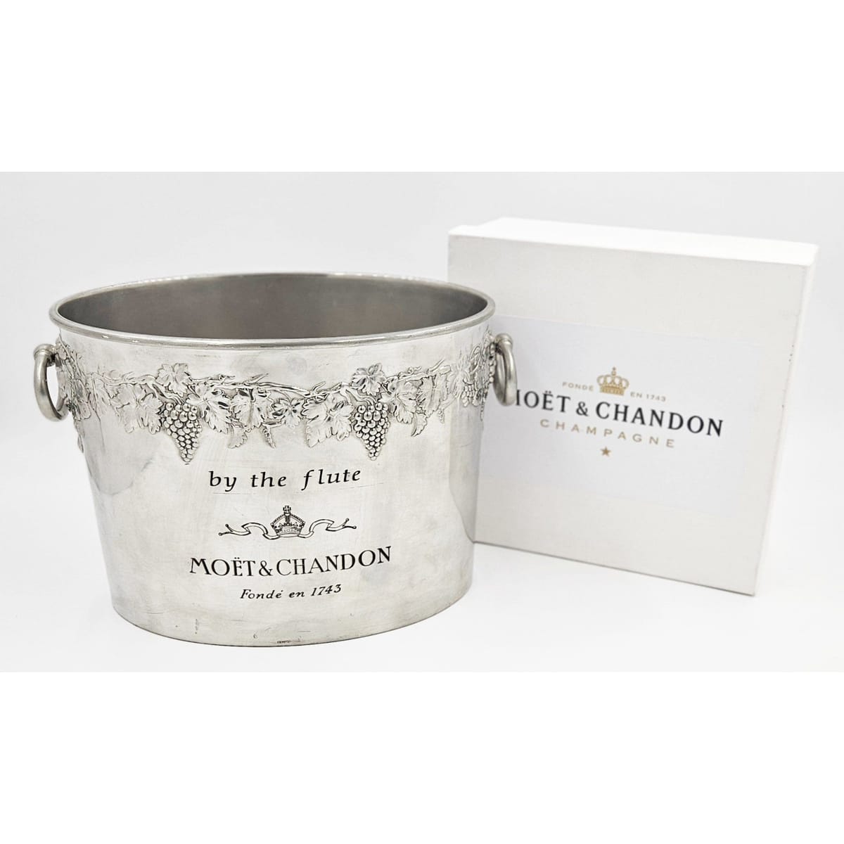 Moet Chandon Ice Bucket Rare Moët & Chandon France DBL Magnum Champagne Cooler + Toasting Flutes