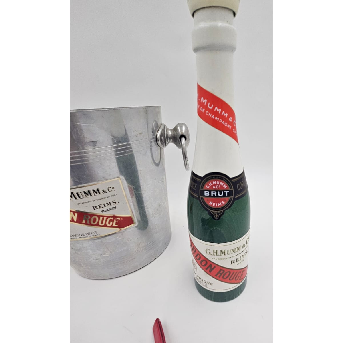 Mumm Champagne Barware MCM Mumm Champagne Ice Bucket Glassware & More Lot 1