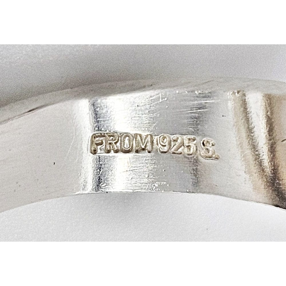 Niels Erik From Jewelry Niels Erik From Denmark Sterling Silver & Nephrite Modernist Ring Circa 1960&