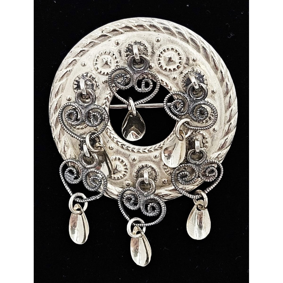 Norwegian Sterling Brooch Jewelry Vintage Norwegian Sterling Silver Solje Brooch