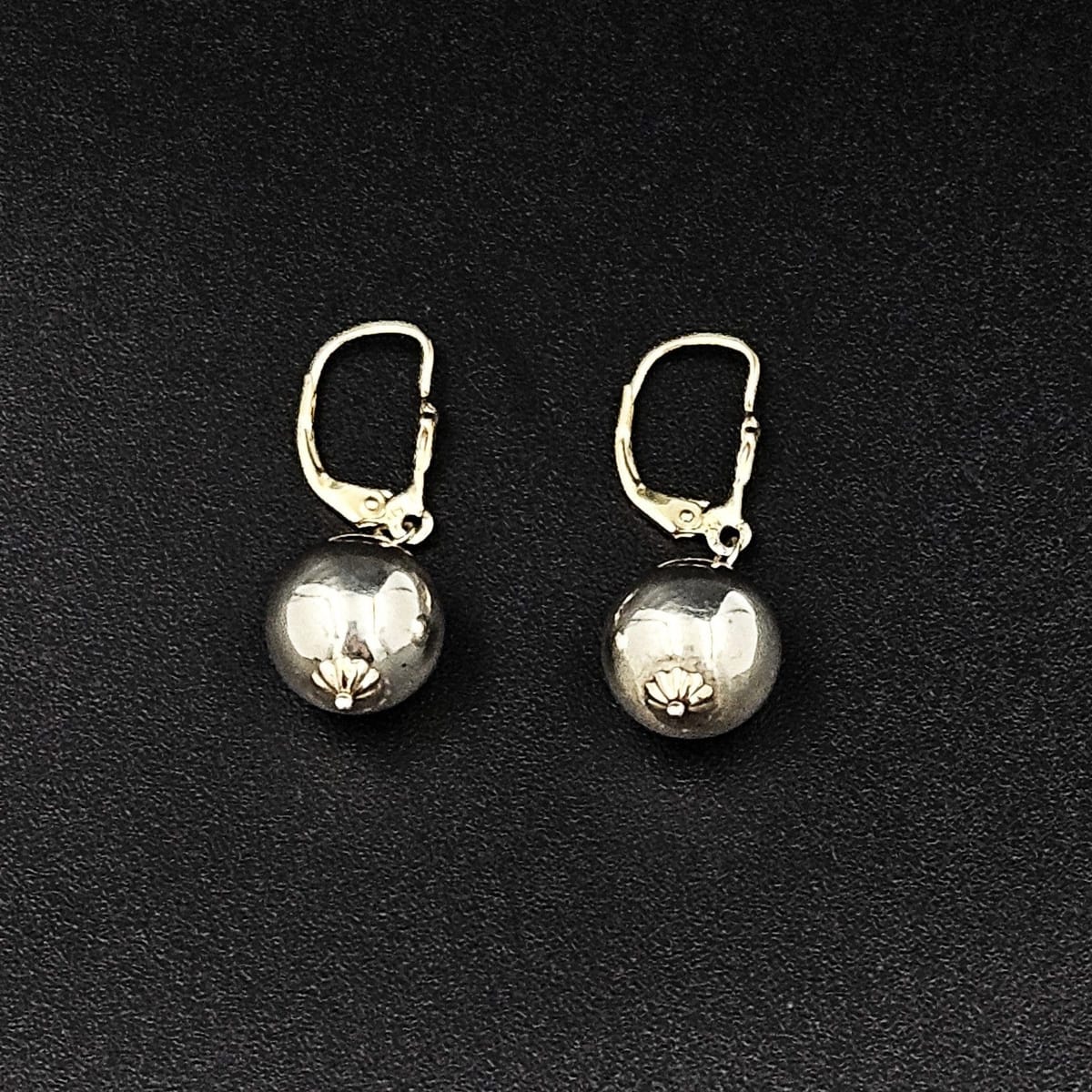 P/PRC Jewelry Designer Signed Sterling & 14k Modernist Drop Dangle Earrings