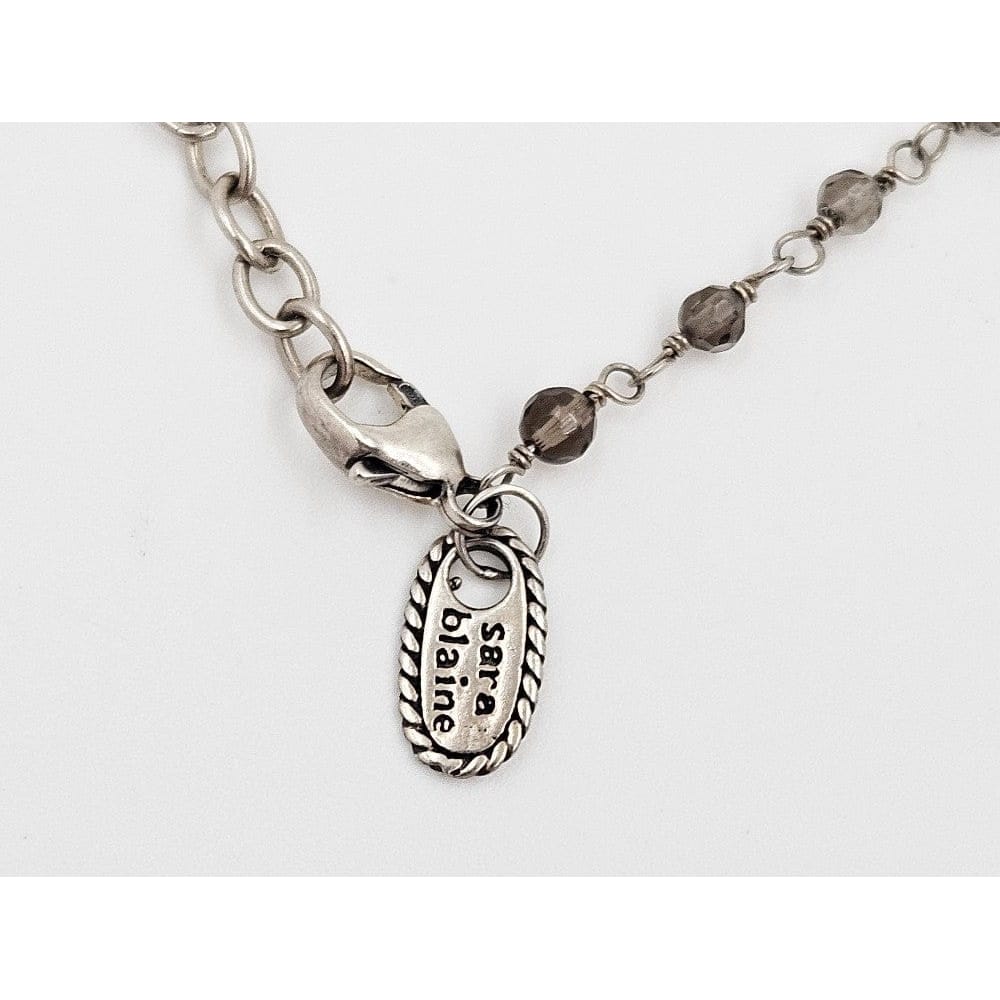 Sara Blaine Jewelry Designer Sara Blaine Vintage Sterling & Smoky Quartz Layering Necklace $449